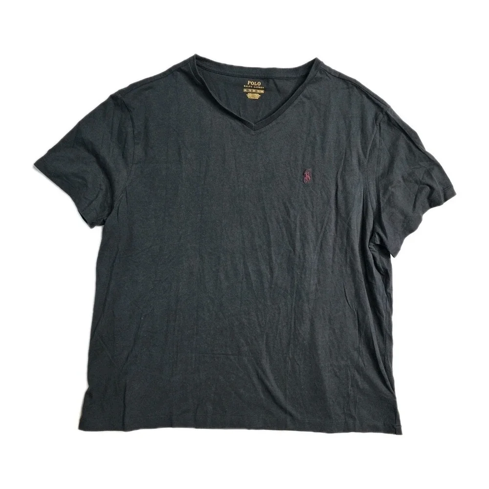 Polo Ralph Lauren Men's Tshirt XXL Gray Vneck‎